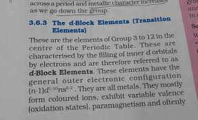 block elements transition elements