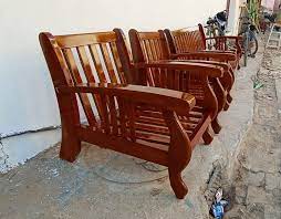 teak wood 5 seater 3 1 1 wooden sofa set