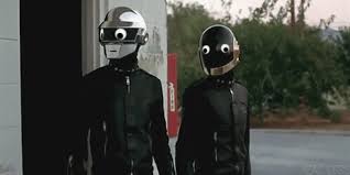 I put diy in quotes because the guy who made it had like 40 years experience in the hollywood special effects industry and had thousands of dollars of equipment to use. Daft Punk With Googly Eyes Gifs Are Genius Daft Punk Eyes Meme Song Artists