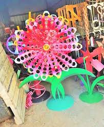 Metal Flower Outdoor Sculpture