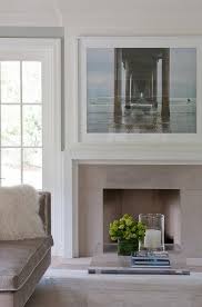 Modern White Fireplace Mantel With