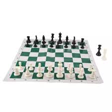 Kesoto Portable Pu Leather Backgammon Draughts Chess Board 50 5x50 5cm Chessman Set