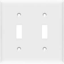 Enerlites Toggle Light Switch Wall Plate Size 2 Gang 4 50 X 4 57 Double Switch Cover Unbreakable Polycarbonate Thermoplastic 8812 W White Amazon Com Home Improvement