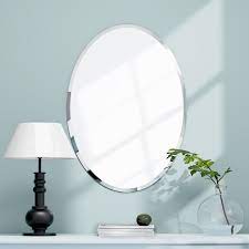 bathroom vanity mirror oval beveled