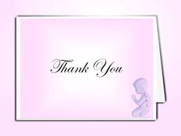 Precious Pink Angel Thank You Card Template Elegant Memorials