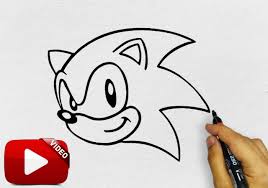 how to draw sonic face step by step