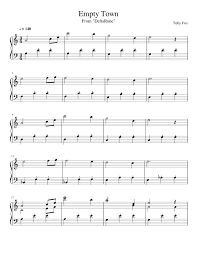 Delta Rune Empty Town Sheet Music For Piano Download Free In Pdf