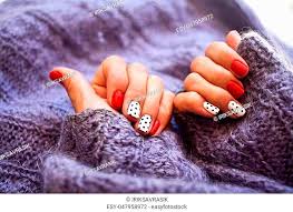 nice manicured woman fingernails