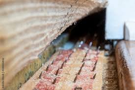 carpet tack strip exposed during a