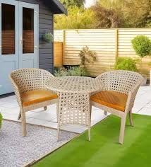 Nest Wicker Patio Table With 2 Chairs