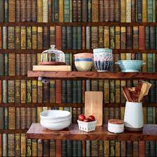Vintage Books Wallpaper Instant Library