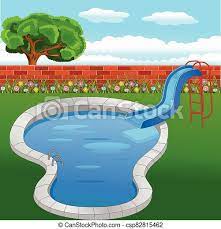 Through continuous education programs, our experienced certified technicians are kept up to date on the most current. Vector Illustration Of Backyard With Pool Canstock
