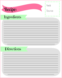 026 Recipe Template For Word Free Ideas Card Revised