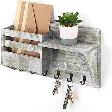 compartment rustic wall mail sorter