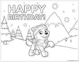 The german shepherd dog chase is an excellent police officer. Paw Patrol Chase Happy Birthday Coloring Pages Cartoons Coloring Pages Coloring Pages For Kids And Adults