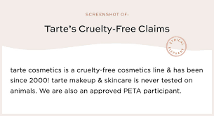 is tarte cosmetics free vegan