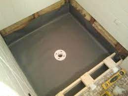 shower floor repair pan liner curb