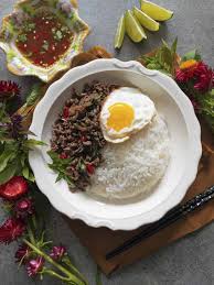 thai basil beef stir fry pad gra prow