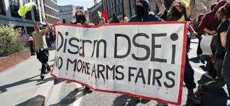 Image result for DSEI Arms Fair Actions Protest