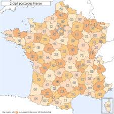 france postcode map france zip code
