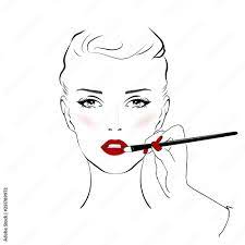 red lips and beautiful eye makeup