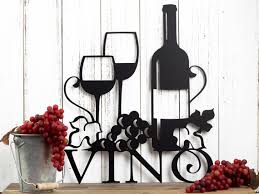 Vino Metal Wall Art Wine Sign Wine Wall