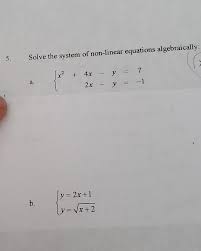 System Of Non Linear Equations Chegg