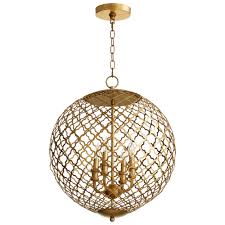 Aegean Sphere Chandelier Gold Collection Moss Manor