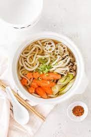 easy vegan udon noodle soup recipe with