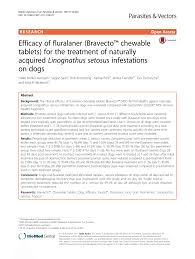 Pdf Efficacy Of Fluralaner Bravecto Chewable Tablets For