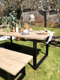 Outdoor Wooden Table Garden Table