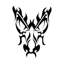 Tribal Dragon Face Decal Sticker