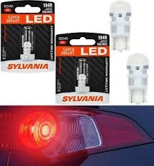 Details About Sylvania Zevo Led Light 194 Red Two Bulbs Map License Dome Drive Door Step Lamp
