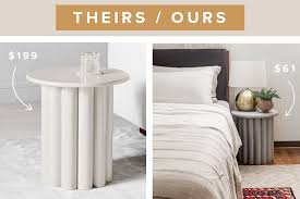 Diy Look A Like Ribbed Side Table