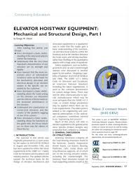 elevator hoistway equipment mechanical