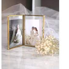 Jual Frame Foto Double Glass Gold