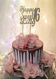 16th birthday cakes design ideas. Amazon Com Any Name Glitter Happy Sweet 16 Birthday Cake Topper Sweet Sixteen Cake Topper Glitter 16th Birthday Cake Topper Sweet 16 Cake Topper Handmade