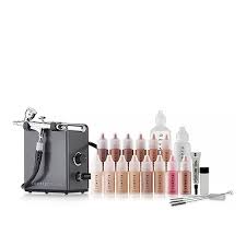 pro plus essential airbrush kit makeup set airbrush s b foundation primer blush highlighter cleaner temptu pro