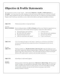 Resume Examples Objective Section For Job How To Write Any Within