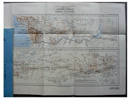 The lake lies in the great rift valley 2 (alt. 1924 Colour Map German East Africa Railway Tabora To Lake Tanganyika 11 Ebay