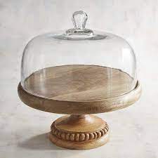 Pier 1 Imports Wooden Cake Stand With