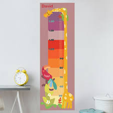Personalised Colourful Giraffe Growth Chart