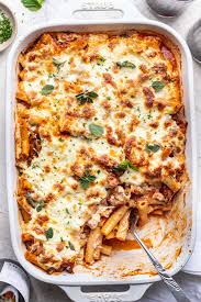 cheesy oven baked ziti with ricotta