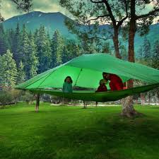The patented design allows for use suspended, as a hammock, or on. Tentsile Vista Tree Tent Orange Fly Tree Tent Tent Glamping Tentsile Tent