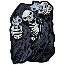 grim reaper skull skeleton guns back