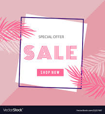 Special Offer Sale Shop Now Square Frame Pink Back
