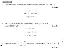 Gauss Jordan Method