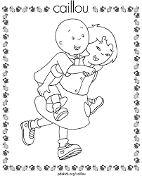 caillou coloring pages sarah with
