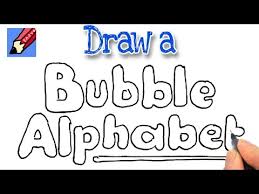 how to draw bubble writing real easy