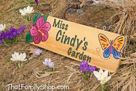 Hand Crafted Garden Sign Custom Gift